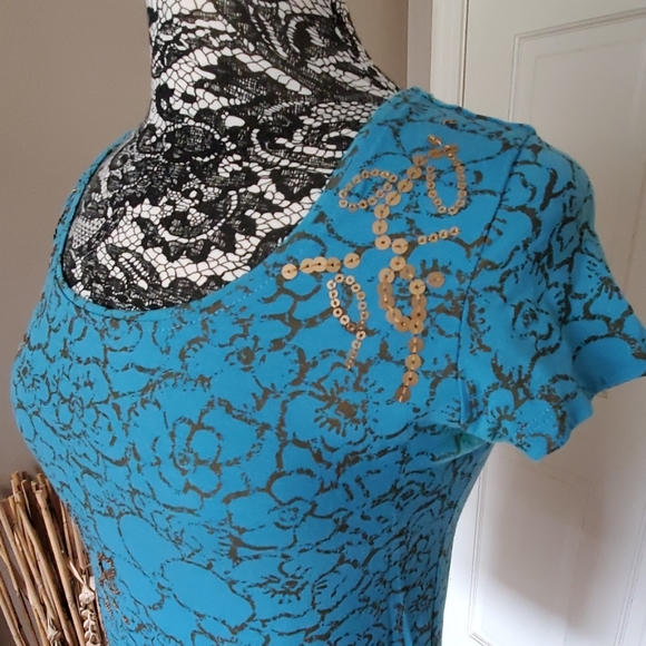 Coldwater Creek embellished tee, size 4 - Picture 3 of 4